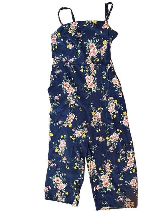 Old Navy Pants - Old Navy Women's Blue Floral Smocked Square Neck Cami Jumpsuit Size L